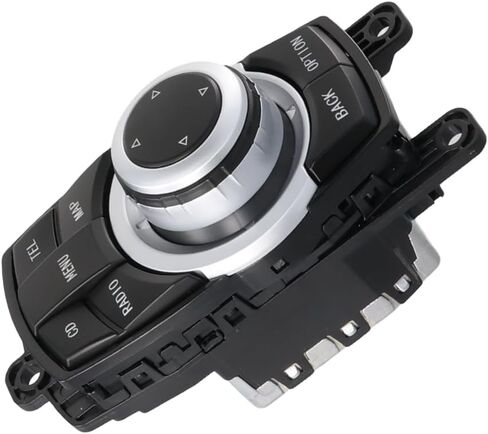 9206444 Multimedia Switch Controller Joystick - Compatible with BMW 5 7 X3 Series F07 F10 F11 F01 F02 F03 F04 F25 Hybrid 2007-2017 - Replaces OEM Part Numbers 65829206446, 65829212451 in Saudi Arabia