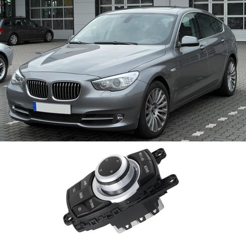 9206444 Multimedia Switch Controller Joystick - Compatible with BMW 5 7 X3 Series F07 F10 F11 F01 F02 F03 F04 F25 Hybrid 2007-2017 - Replaces OEM Part Numbers 65829206446, 65829212451 in Saudi Arabia