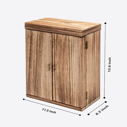 Jewelry Box Organizer, Large Wooden Jewelry Boxes for Women, Earring Jewelry Organizer for Necklace Earring Ring Bracelet, Rustic Jewelry Organizer Box for Girls, Christmas Gift for Her in Saudi Arabia