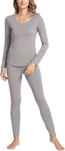 GYS Bamboo Viscose Long Johns Sets Thermal Underwear for Women Long Sleeve Base Layer in Kuwait