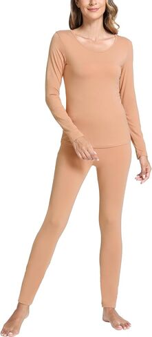 GYS Bamboo Viscose Long Johns Sets Thermal Underwear for Women Long Sleeve Base Layer in Kuwait