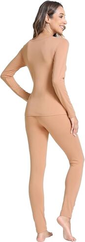GYS Bamboo Viscose Long Johns Sets Thermal Underwear for Women Long Sleeve Base Layer in Kuwait