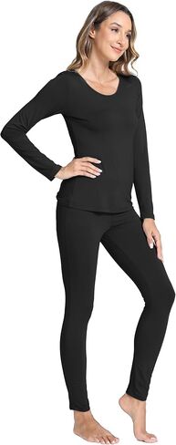 GYS Bamboo Viscose Long Johns Sets Thermal Underwear for Women Long Sleeve Base Layer in Saudi Arabia