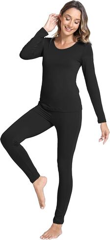 GYS Bamboo Viscose Long Johns Sets Thermal Underwear for Women Long Sleeve Base Layer in Saudi Arabia