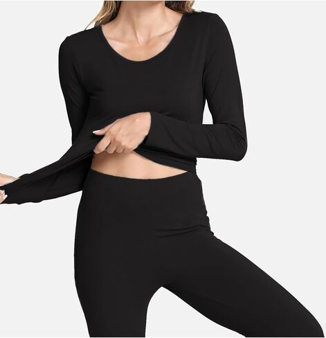 GYS Bamboo Viscose Long Johns Sets Thermal Underwear for Women Long Sleeve Base Layer in Saudi Arabia