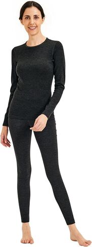 METARINO Women 100% Merino Wool Base Layer Set Thermal Underwear Casual Top,Bottom for Hiking Travel Skiing in Saudi Arabia