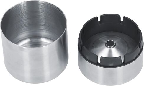 Car Ashtray, Detachable Portable Windproof Ash Holder with Lid, Stainless Steel Self Extinguishing Butt Bucket Ash Tray for Most Car Cup Holder for Outdoor Travel Office Home in Kuwait