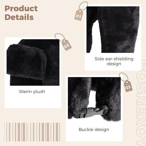 Cozy Plush Winter Hats Men Women Trapper Trooper Hat with Earflaps Windproof Russian Ushanka Hats Outdoor Skiing Cap in Saudi Arabia