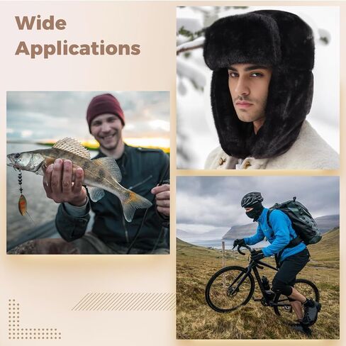 Cozy Plush Winter Hats Men Women Trapper Trooper Hat with Earflaps Windproof Russian Ushanka Hats Outdoor Skiing Cap in Saudi Arabia