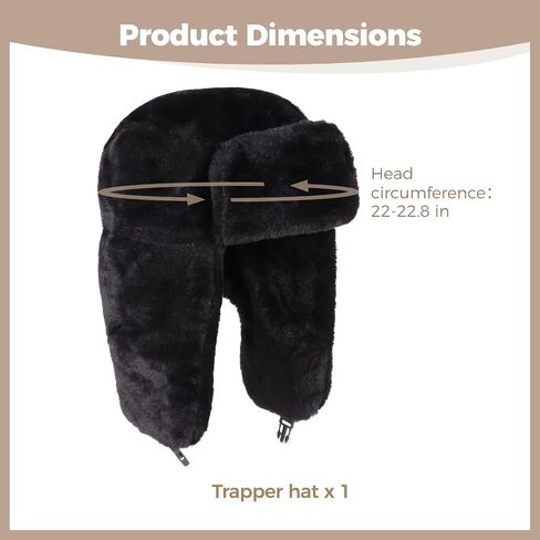 Cozy Plush Winter Hats Men Women Trapper Trooper Hat with Earflaps Windproof Russian Ushanka Hats Outdoor Skiing Cap in Saudi Arabia