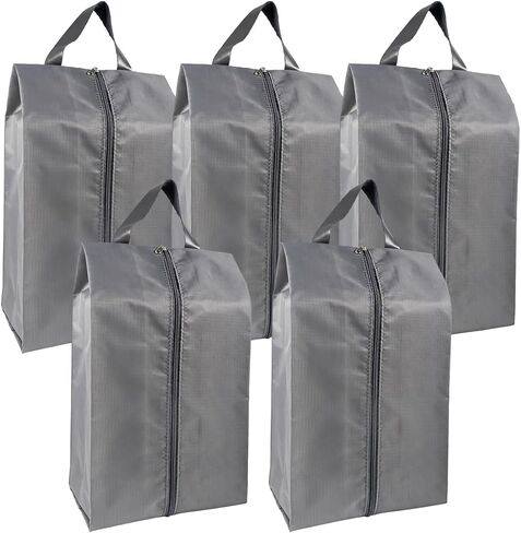 5 Pack Portable Shoe Storage Organizer, Large Capacity Oxford Fabric Shoe Bags, Multi-Functional Dust-Proof and Waterproof Travel Shoe Bag (Gray, Medium) in Saudi Arabia