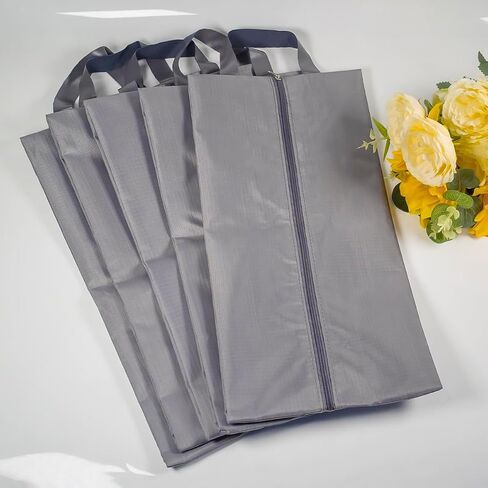 5 Pack Portable Shoe Storage Organizer, Large Capacity Oxford Fabric Shoe Bags, Multi-Functional Dust-Proof and Waterproof Travel Shoe Bag (Gray, Medium) in Saudi Arabia
