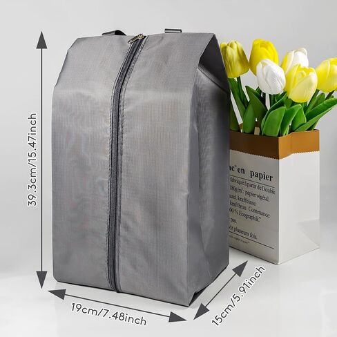 5 Pack Portable Shoe Storage Organizer, Large Capacity Oxford Fabric Shoe Bags, Multi-Functional Dust-Proof and Waterproof Travel Shoe Bag (Gray, Medium) in Saudi Arabia