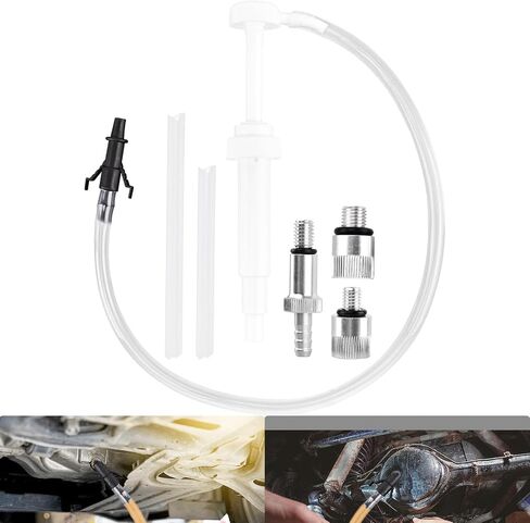 Fluid Pump for Standard Quart Bottles, 8cc or 10cc Per Pump Stroke Transmission Fluid Pump with 3/8 Adapter/ 8mm and 10mm Grease Spout fits Lower Gear Oil Transfers on Outboards (SIZE:10cc/19 cm) in Saudi Arabia