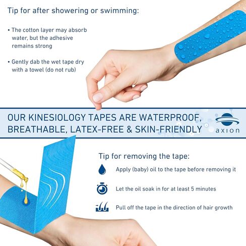 Kinesiology Tape Uncut Mix Set | 6 Multicolored Rolls of Athletic Sports Tape | 16ft Length and 2'' Width | Waterproof • Skin-Friendly • Elastic | Ideal for Sports | axion in Kuwait