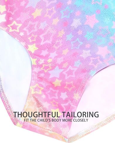 Long Sleeve Gymnastics Leotards for Girls Sparkly Dance Ballet Outfits Tumbling Biketard with Shorts for 3-12 Years in Kuwait