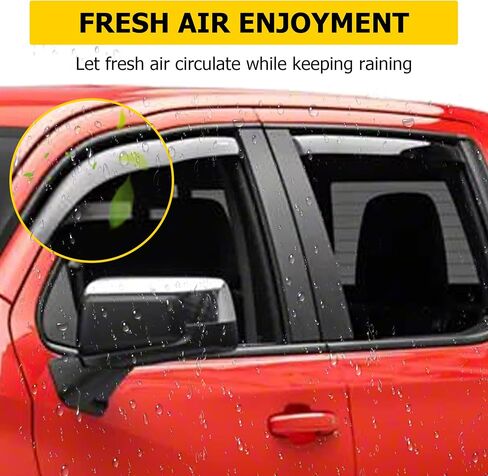 AUXMART 4PCS Side Window Deflector Window Rain Guards Wind Rain Shade Visor Guard for Jeep Compass 2017 2018 2019 2020 2021 2022 in Saudi Arabia