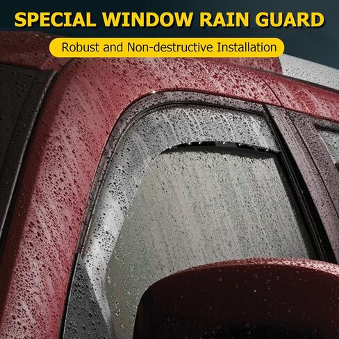 AUXMART 4PCS Side Window Deflector Window Rain Guards Wind Rain Shade Visor Guard for Jeep Compass 2017 2018 2019 2020 2021 2022 in Saudi Arabia