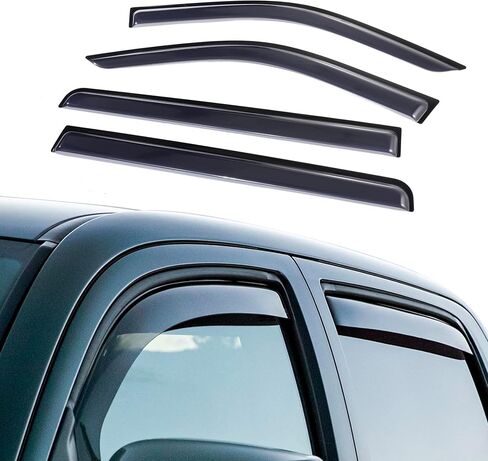 AUXMART 4PCS Side Window Deflector Window Rain Guards Wind Rain Shade Visor Guard for Jeep Compass 2017 2018 2019 2020 2021 2022 in Saudi Arabia