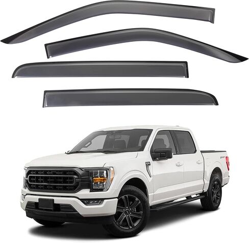 AUXMART 4 ​​قطعة نافذة جانبية منحرف نافذة المطر الحرس الرياح المطر الظل قناع الحرس ل جيب البوصلة 2017 2018 2019 2020 2021 2022 in Kuwait