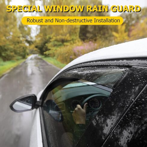 AUXMART 4 ​​قطعة نافذة جانبية منحرف نافذة المطر الحرس الرياح المطر الظل قناع الحرس ل جيب البوصلة 2017 2018 2019 2020 2021 2022 in Kuwait