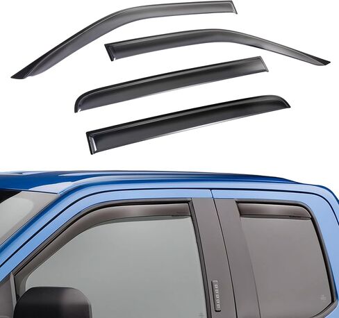 AUXMART 4 ​​قطعة نافذة جانبية منحرف نافذة المطر الحرس الرياح المطر الظل قناع الحرس ل جيب البوصلة 2017 2018 2019 2020 2021 2022 in Kuwait