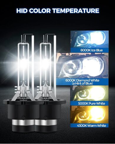 Marsauto D3S HID Bulbs, 6000K Cold White, Xenon Bulb, 3500 Hours Longevity, Waterproof Design, Up to 350% Brightness, 5 Minutes Installation, Pack of 2 in Saudi Arabia