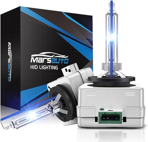 Marsauto D3S HID Bulbs, 6000K Cold White, Xenon Bulb, 3500 Hours Longevity, Waterproof Design, Up to 350% Brightness, 5 Minutes Installation, Pack of 2 in Saudi Arabia