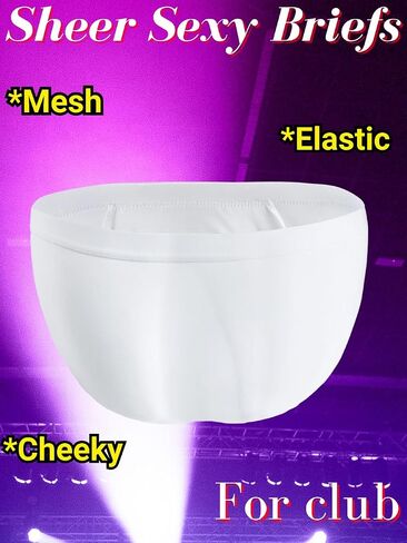 Mens Sexy Underwear Mesh Satin Cheeky Panties, Low Rise Lingerie For Straight Men, Rave Costumes For Play in Saudi Arabia