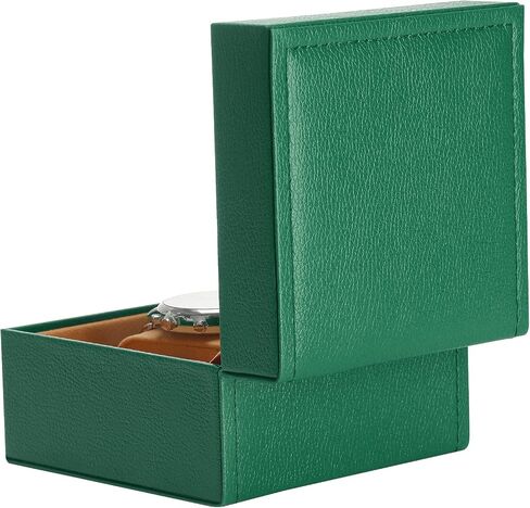 Luxury Single Watch Gift Box for Men Women, Single Watch Bracelet Bangle Jewelry Holder Storage Box Display Case Organizer (Green Style 2) in Saudi Arabia