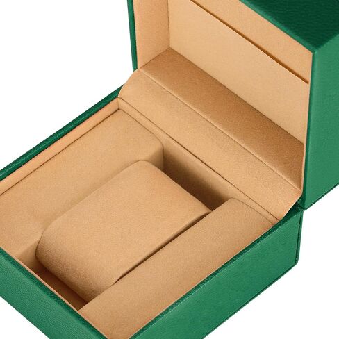 Luxury Single Watch Gift Box for Men Women, Single Watch Bracelet Bangle Jewelry Holder Storage Box Display Case Organizer (Green Style 2) in Saudi Arabia