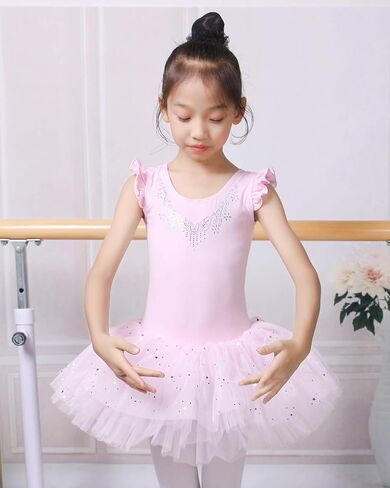 BAOHULU Ballet Leotards for Girls Full Skirted Dance Tutu Dress Party Costumes in Kuwait