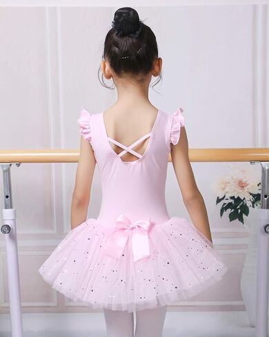 BAOHULU Ballet Leotards for Girls Full Skirted Dance Tutu Dress Party Costumes in Kuwait