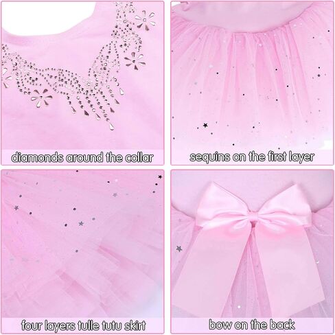 BAOHULU Ballet Leotards for Girls Full Skirted Dance Tutu Dress Party Costumes in Kuwait