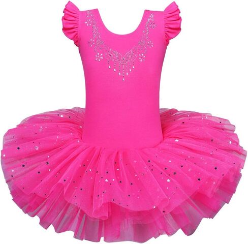 BAOHULU Ballet Leotards for Girls Full Skirted Dance Tutu Dress Party Costumes in Kuwait