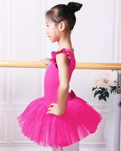 BAOHULU Ballet Leotards for Girls Full Skirted Dance Tutu Dress Party Costumes in Kuwait
