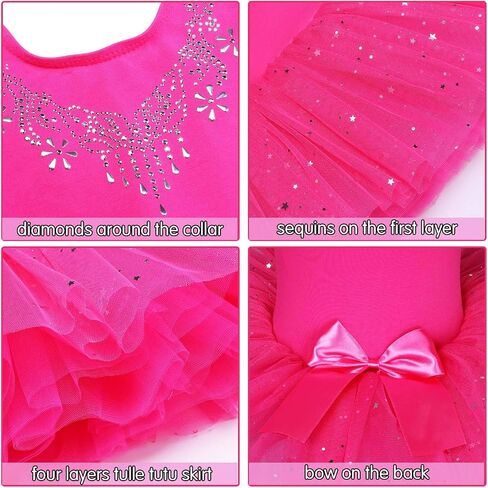 BAOHULU Ballet Leotards for Girls Full Skirted Dance Tutu Dress Party Costumes in Kuwait