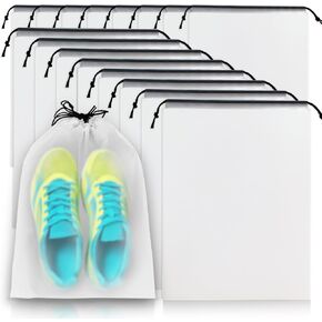 10PCS Shoe Bags for Travel - Travel Shoe Bag Shoe Bag Dust Bags Shoe Bags for Storage, Travel, Luggage, Drawstring Shoe Bags, Transparent and Waterproof