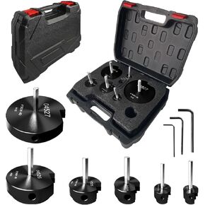 6PCS PVC Pipe Reamer Kit, Plastic Pipe Fitting Reamer, PVC Fitting Saver Contains 3/4",1",1-1/2",2",3",4" Aluminum Head Fit into Standard 1/2" Drill for PVC, CPVC, PPR or ABS