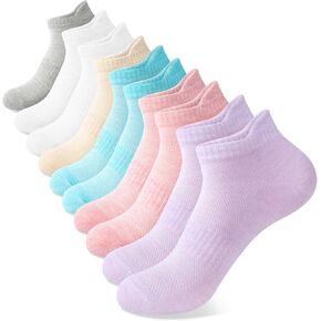 Justay 10 Pairs White Ankle Socks Woman Low Cut Running Cotton Socks Soft Athletic No Show Socks Womens