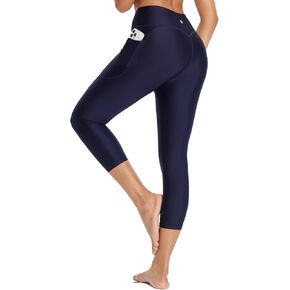 BALEAF Women's 20" High Waisted Swim Pants 2025 Long Swim Capris UPF50+ Swimsuit with Liner and Pockets