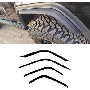 Fender Flares on The Original Fender Flares 2018-2024 Je/ep Wrangler JL Models 4 Pack (Front & Rear) Installed on the original Fender Flares (Only Fit Low Clearance Fender Flares)