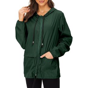 Zando Lightweight Rain Jacket Women Raincoat for Women Packable Rain Coat Windbreaker Rain Jackets Waterproof with Hood