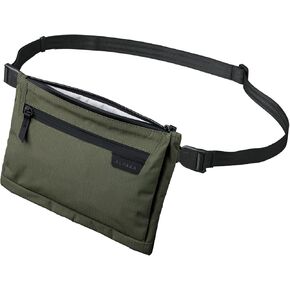 ALPAKA Zip Pouch Max V2 - Black Axoflux 210D Water-resistant Fabric, Front Zip Pocket, Weatherproof Zipper - Men Sling Bag fits iPad Mini, iPhone Pro Max, Passport Holder for Family Travel (Green)