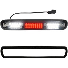 LED 3rd Third Brake Light Smoked Lens with Seal Gasket For 2007-2013 Chevy Silverado GMC Sierra 1500 2500 3500 2500HD 3500HD High Mount Stop Lamp Assembly