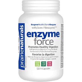 Prairie Naturals Force with Fibrazyme Digestive Enzyme Vegetarian Capsules, 60 Count in Saudi Arabia
