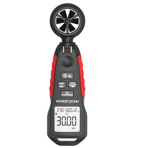 مقياس شدة الريح الرقمي ZOYI ZT-FS1 - قياس دقيق لسرعة الرياح ودرجة الحرارة، اختيار 6 وحدات، شاشة LED بإضاءة خلفية، مثالي للأماكن الخارجية، HVAC، المراقبة الصناعية
