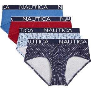 Nautica Men's 4 Pack Classic Cotton Stretch Briefs
