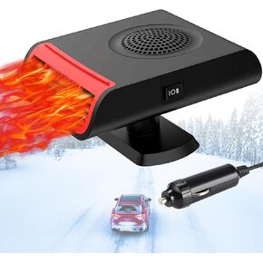 Portable Car Heater -12V Car Heater with 2 in 1 Heating and Cooling Car Heater Defroster Anti-Fog Plug in Cigarette Lighter, Car Demister for Car Defroster Windshield Fast Defogge