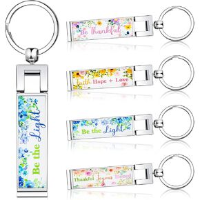 4 Pcs Christian Foldable Purse Hanger for Table Appreciation Gifts for Women Flower Purse Handbag Hook Holder for Desk Employee Coworker Teacher Religious Gifts